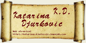 Katarina Đurković vizit kartica